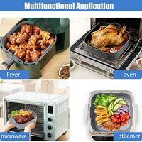 Yuye – Panier de cuisson réutilisable carré en silicone épais/fin pour friteuse à air, accessoires pour friteuses à air 4-8QT