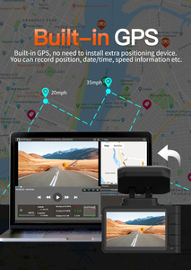 Wolfbox D07 4k tầm nhìn ban đêm bảng điều khiển máy ảnh phía trước và phía sau kép xe ghi <span class=keywords><strong>g</strong></span>ương Dash Cam với Wifi GPS - Product Image 5