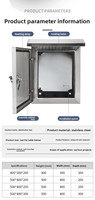Caja de Distribución Metálica con Riel DIN, Caja de Distribución Eléctrica IP65, Gabinete de Acero Inoxidable