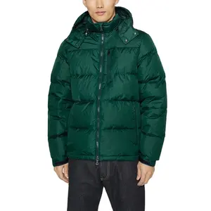 Water Proof Nylon Mens Down Jackets With Detachable Hooded Custom Puff Jackets