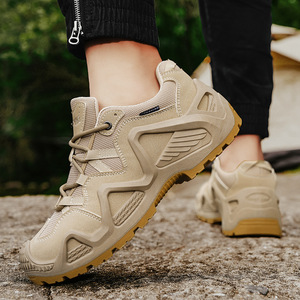 Chaussures de randonnée basses pour hommes, baskets de trekking d'extérieur antidérapantes et résistantes à l'usure, chaussures d'escalade respirantes pour le camping - Product Image 1