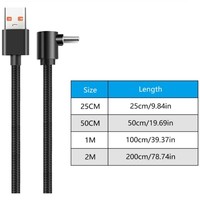 Câble de charge USB Type C 60W tressé, durable, transfert rapide de puissance pour smartphone, tablette, ordinateur portable, 0,25 m, 0,5 m, 1 m, 2 m