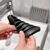 Barre de voyage antidérapante de qualité supérieure porte-savon en Silicone pour douche salle de bain ou cuisine baignoire éponges tapis et coussinets plateau