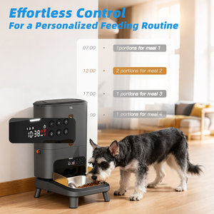 Distributeur automatique de nourriture pour animaux de compagnie OEM 15L avec minuterie, pour gros chiens et chats, avec compartiment visible pour granulés de 25 mm, surélevé - Product Image 3