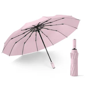 Оптовый Поставщик, рекламный высококачественный автоматический 3 складной зонтик на заказ