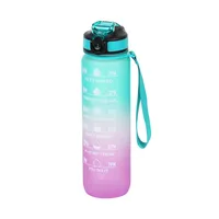 1 gallone 32 oz bpa plastica gratuita fitness sport palestra glassata sublimazione motivazionale bottiglia di acqua potabile con indicatore di tempo