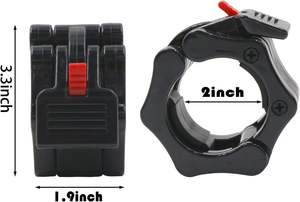 Clips de Barra para Pesas Wellshow Sport Fitness, Abrazaderas de Bloqueo Rápido para Barra, Clips de Bloqueo de Peso para Barra, Aptos para Levantamiento de Pesas - Product Image 2
