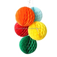 Lanterne en papier réutilisable faite main DIY, boules en nid d'abeille décoratives, décoration murale pour fête de remise de diplôme, Diwali, Pâques, Noël