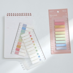 Bloc-notes adhésif créatif pour étudiants, simple, translucide, rétro, couleur <span class=keywords><strong>index</strong></span> - Product Image 5