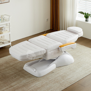 Cama de Extensión de Pestañas Moderna Blanca para Salón, Ajustable en Altura, Silla de Tratamiento Facial, Estética Cosmética, Cama de Belleza Eléctrica de 3 Motores - Product Image 4