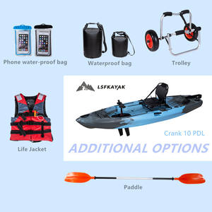 เรือคายัคตกปลาทะเลแบบทันสมัย ลำกว้าง ทรงตัวดี สำหรับหนึ่งคน พร้อมระบบขับเคลื่อนด้วยเท้าแบบฟิปเปอร์ - Product Image 3