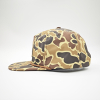 Casquettes de baseball snapback à visière plate en tissu Oxford Dobby avec logo brodé non structuré 256, motif léopard sportif à pois personnalisé