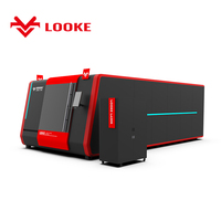 Machine de découpe laser à fibre CNC entièrement fermée 3015 pour métal, acier inoxydable, laiton, aluminium, découpeuse laser automatisée