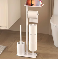 Support de papier toilette autoportant en acier carbone, multi-niveaux, pour hôtels, écologique, pour salle de bain, vente en gros