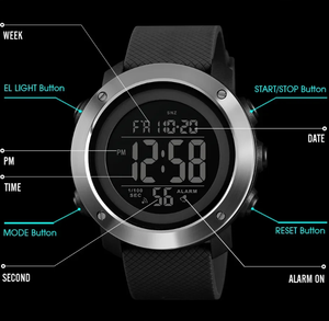 Montre numérique sportive étanche <span class=keywords><strong>SKMEI</strong></span> <span class=keywords><strong>1426</strong></span> pour hommes, chronomètre, affichage LED électronique, montres-bracelets pour hommes, Reloj Masculino Clock1416 - Product Image 3