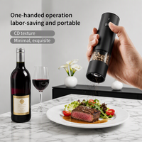 Nouvel ensemble moulin/broyeur à sel et poivre électrique portatif en acier inoxydable, rechargeable USB-C, réglable, vente chaude