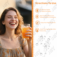 JBY Complexe B avec Vitamine C Comprimés Effervescents Biologiques Complément Alimentaire Quotidien pour Adultes Vente en Gros Usine Marque Privée