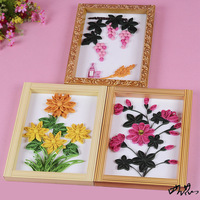 Kit de quilling en papier 9 pièces pour débutants, kit de bricolage en papier avec cadre photo pour l'art du quilling, décoration intérieure