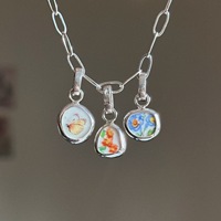 Pendentif Papillon, Oiseau, Orchidée en Acier Inoxydable Plaqué Or 18K, Style Rétro Européen et Américain, Accessoire DIY Personnalisé