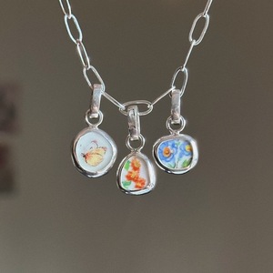 Pendentif Papillon, Oiseau, Orchidée en Acier Inoxydable Plaqué <span class=keywords><strong>Or</strong></span> 18K, Style Rétro Européen et Américain, Accessoire DIY Personnalisé - Product Image 3