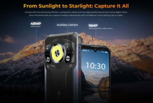 Smartphone HOTWAV Cyber 17, 6,75 pouces, 6+128 Go, appareil photo principal 48 MP, 6200 mAh, Android 16, NFC, lampe de camping extérieure, téléphone robuste Hotwav - Product Image 6