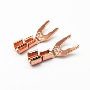 Clip de cable de cobre púrpura de grado profesional para audio y video HiFi, clip de cable en forma de Y/U, conector de cable de altavoz - Product Image 3