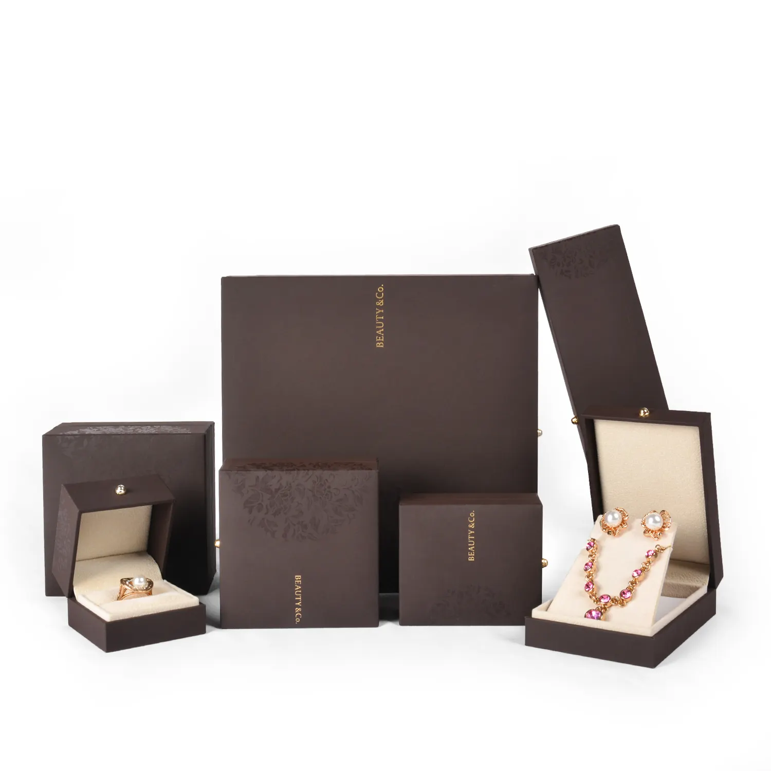 Boîte à bijoux en velours, pour colliers, boucles d'oreilles, bracelets, luxe, personnalisée, vente en gros, 100 pièces