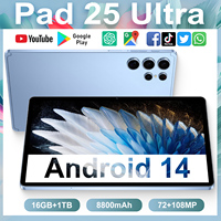 Tablette PC Pad 25 Ultra 11 pouces Octa Core 1,2 GHz IPS Capacitive Android 14.0 USB Type-C MTK 5G Professionnelle pour Entreprise 16 Go