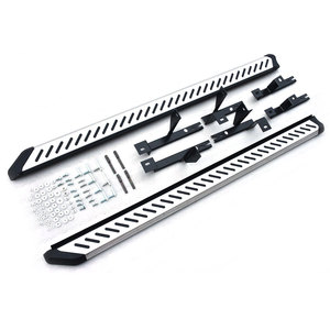 Marchepieds latéraux fixes en alliage d'aluminium poli miroir sans éclairage pour Skoda <span class=keywords><strong>KAROQ</strong></span>/<span class=keywords><strong>KAMIQ</strong></span> – Ensemble complet pour seuil de porte extérieur - Product Image 2