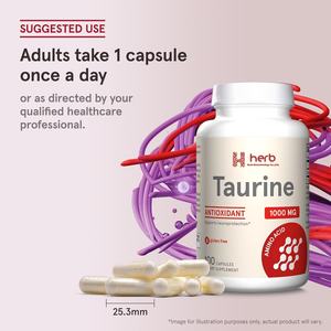 Marque privée OEM ODM Acide aminé taurine Cœur adulte Santé du foie et du cerveau Longévité Exercice musculaire Capsules de soutien énergétique - Product Image 6