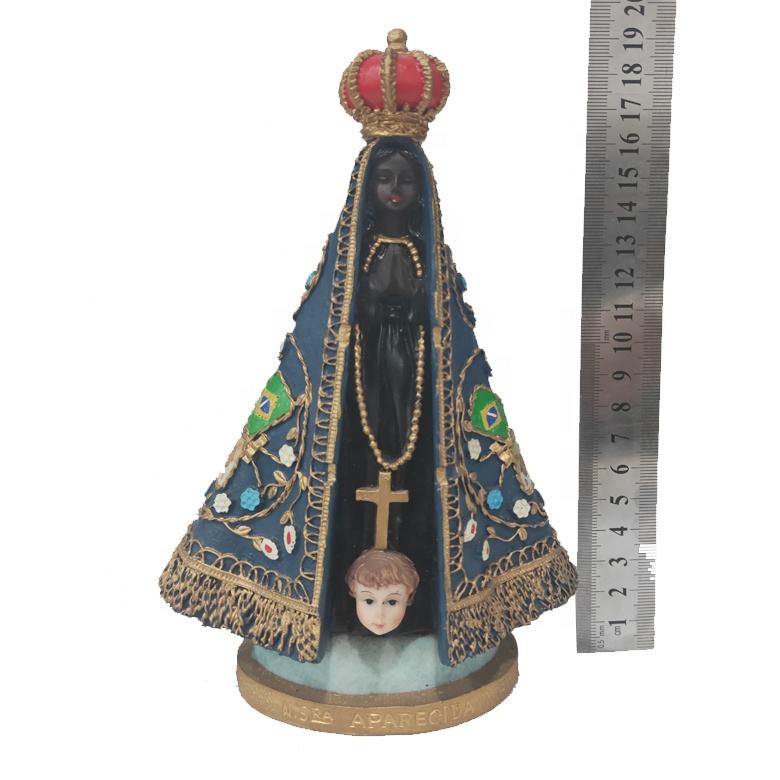 Resin Virgin Mary Statue - 30cm Handicraft for Holiday Decoration