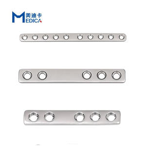 Plaque de Compression droite en acier inoxydable pour chirurgie vétérinaire, pour chirurgie orthopédique, Implant de 2.0mm - Product Image 2