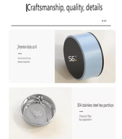 Bouteille d'eau intelligente avec affichage de la température LED, 17 oz, tasse à café isotherme sous vide, gourde intelligente en acier inoxydable pour les voyages et le bureau