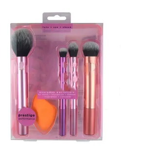 Custom Logo Professional Real Makeup High Quality Factory Price Brush Set With Cute Sponge Fast Delivery