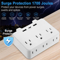 Multiprise avec ports USB Type-C personnalisable pour une portabilité facile, OEM ODM, protection multicouche, facile à transporter, OEM