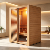 Sauna extérieur de haute qualité sur mesure pour 1 personne, en bois de cèdre et de pruche, infrarouge et vapeur traditionnelle
