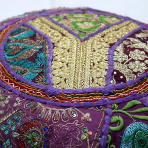 Patchwork Boho coussin de sol bohème fait à la main taie d'oreiller Hippie housse de coussin - Product Image 1