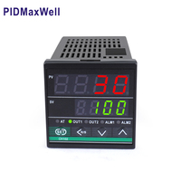 Controlador de Temperatura Digital PID CH102 1/16 DIN, Entrada Universal K/J/PT100, Salida de Relé y SSR