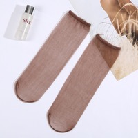 Nouvelles chaussettes bateau ultra-fines transparentes en cristal jetables pour l'été, invisibles, respirantes, couleur chair