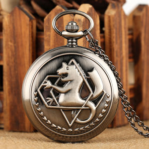 <span class=keywords><strong>Vintage</strong></span> grey Relogio De Bolso Full Metal Alchemist Fob Chain Pendant collana <span class=keywords><strong>orologio</strong></span> <span class=keywords><strong>da</strong></span> tasca - Product Image 6
