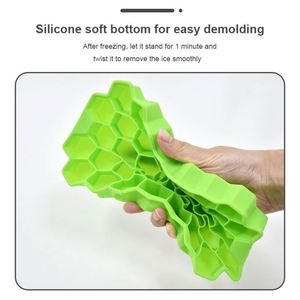 2026 New Food Grade Silicone Ice Cube <b>Maker</b> Honeycomb Tray for Home Kitchen Easy Release Reusable - Product Image 6