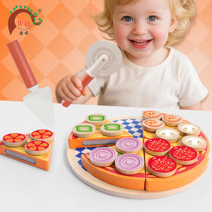 Ensemble de <span class=keywords><strong>pizza</strong></span> en bois pour enfants, jouet de cuisine - Product Image 3