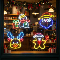Letrero LED de Acrílico con Alimentación USB para Navidad, Decoración Luminosa para Mesa y Pared