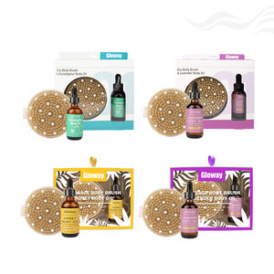 Set Hadiah SPA Perawatan Tubuh Sendiri, Minyak Pijat, Kit Detoksifikasi Kulit, Drainase Limfatik, Pengelupasan Selulit, Sikat Tubuh Kering dengan Minyak Pijat - Product Image 1