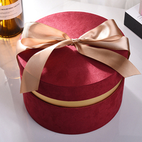 Boîte à chapeaux en velours pour femmes, boîtier de roses à fleurs