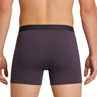 Luxuriöse Boxershorts für Herren mit individuellem Logo, Premium Modal-Mischgewebe, weiche Stretch-Unterwäsche, etikettenfreier elastischer Bund für ganztägige Eleganz