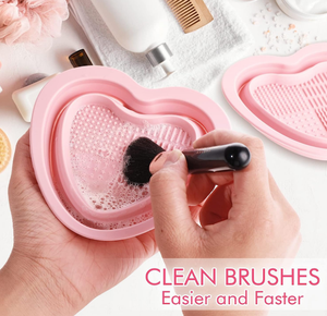 Foldable <b>Silicone</b> Makeup Brush Cleaner Bowl Custom Logo Versatile Cleaning <b>Tool</b> Washing Mat Cosmetic Beauty <b>Tool</b> for Makeup Care - Product Image 2
