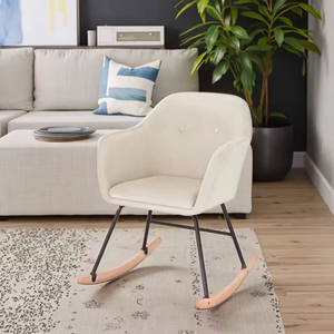 <span class=keywords><strong>Poltrona</strong></span> a <span class=keywords><strong>Dondolo</strong></span> Moderna e Confortevole in Velluto, Sedia Imbottita con Braccioli <span class=keywords><strong>per</strong></span> Casa, Camera da Letto, Hotel, Soggiorno - Product Image 4