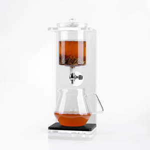 Carafe à thé multifonctionnelle 600 ml en acrylique transparent et verre borosilicate pour infusion à froid et thé préparé par filtration - Product Image 5