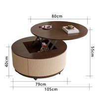 Table basse rectangulaire moderne et minimaliste, convertible, portable, réglable en hauteur, en verre, marbre ou bois, avec rangement, pour petits espaces